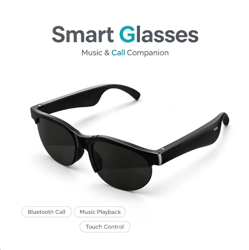 Smart Glasses Lens - Kacamata Pintar Bluetooth, Pemutaran Musik, Kontrol