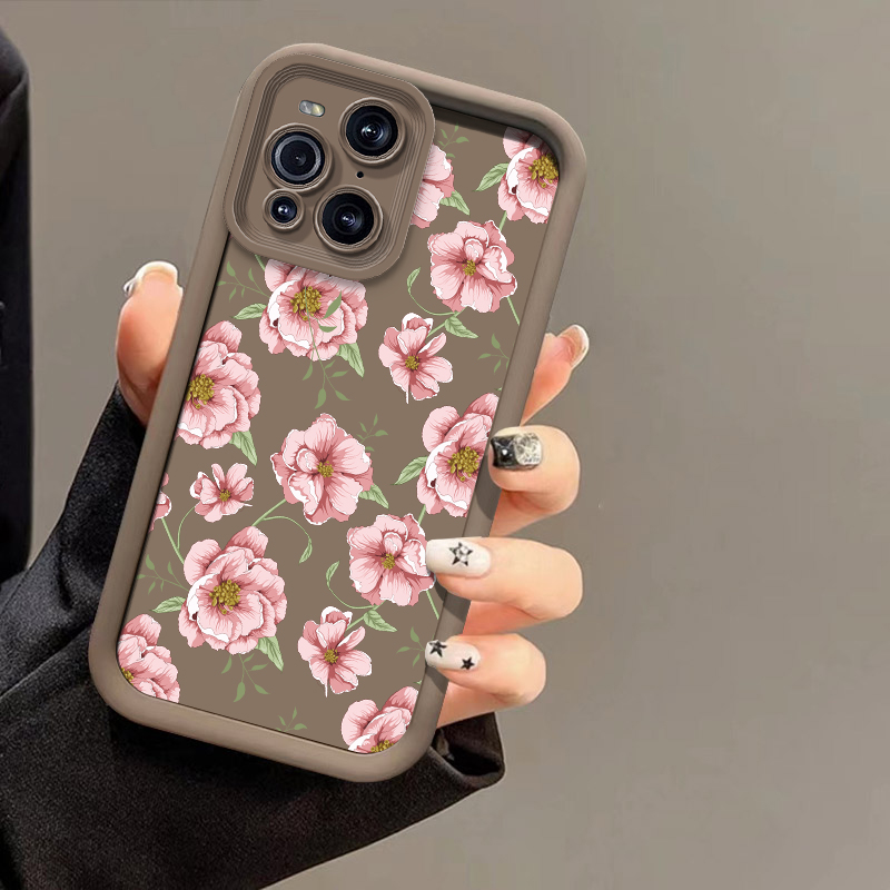 Oppo Find X8 - Casing Ponsel Bunga Silikon untuk OPPO
